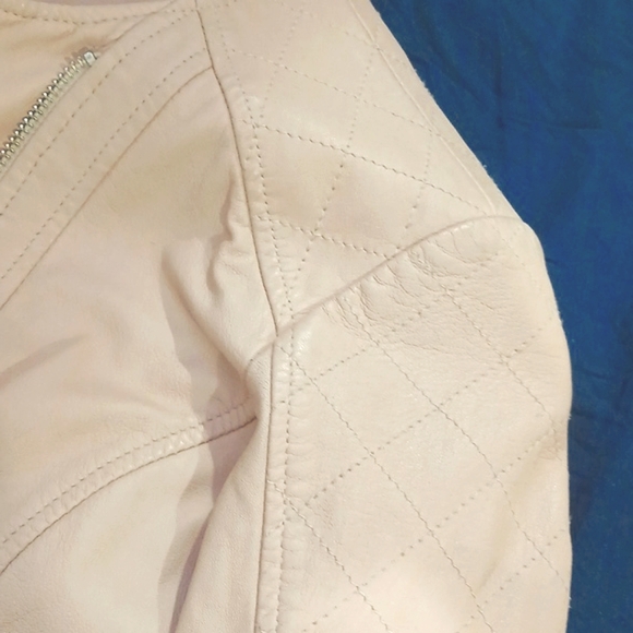 💕 Slate & Willow Pink Leather Moto Jacket – Blush Biker Chic Size M 🏍️✨